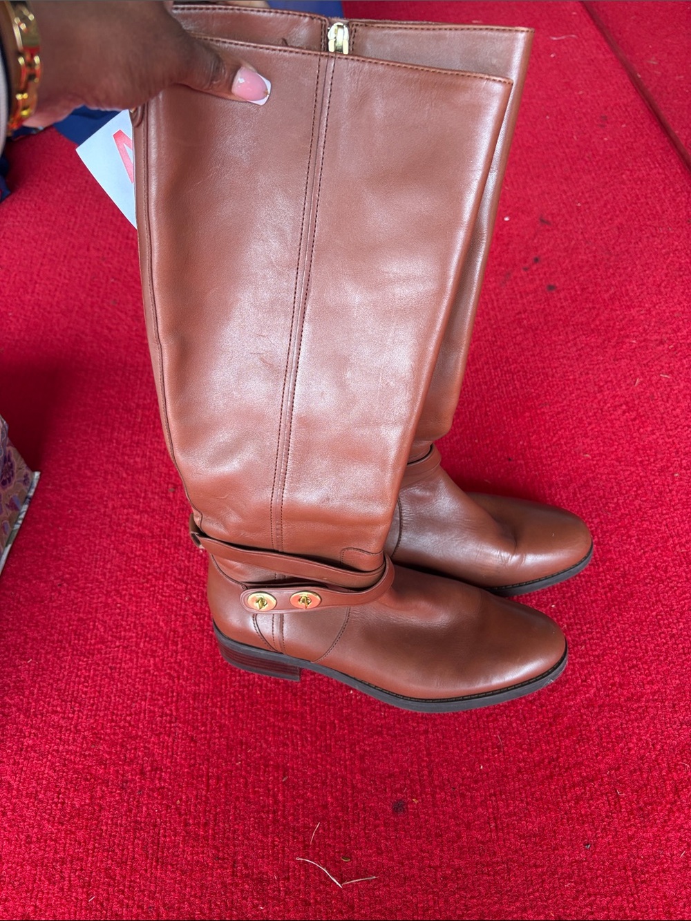 Coach Women’s Tall Brown Leather Riding Boots